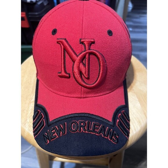 New Orleans Red And Black Hat - Picture 1 of 6